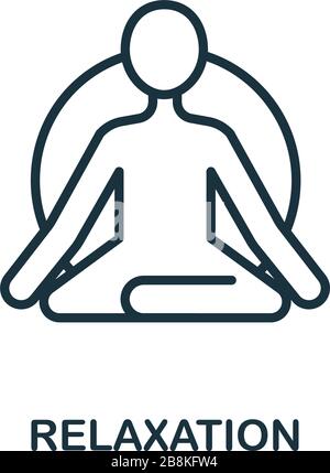 Relaxation icon from alternative medicine collection. Simple line Relaxation icon for templates, web design and infographics Stock Vector