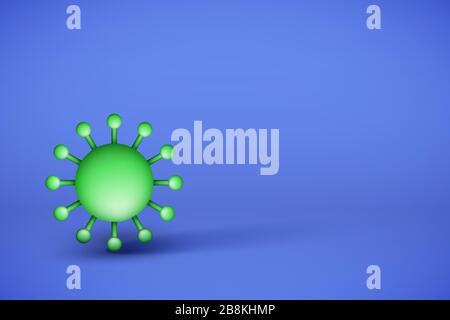 Coronavirus on blue background Stock Vector