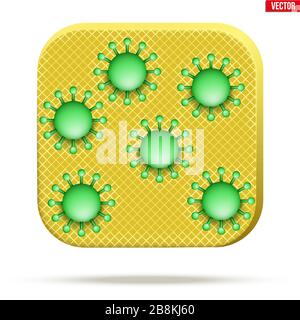Surface with virus Stock Vector
