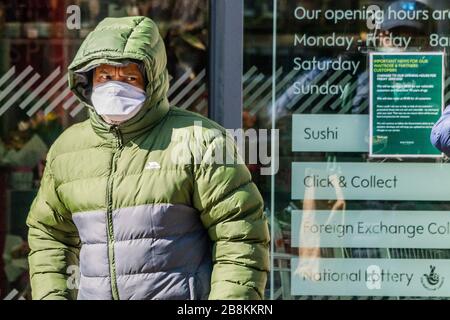 Waitrose at Clapham Junction is only open to NHS workers and the over 70's for the first hour so a queue of regular customers waits outside - Anti Coronavirus (Covid 19) outbreak in London. Credit: Guy Bell/Alamy Live News Stock Photo