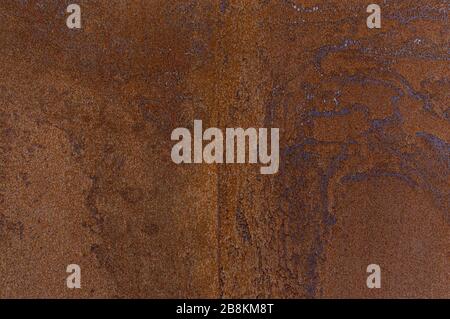 Detail facade of rusted Corten steel with different patterns, textures and structures Stock Photo