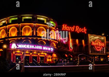 Orlando, Florida. February 12, 2020. Partial view of Hard Rock Cafe at Universals Citywalk Stock Photo