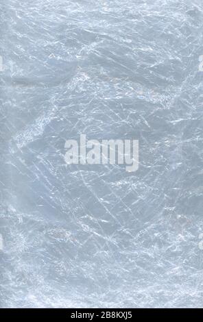 Texture of cellophane. Cellophane as background. White abstract  packaging cellophane background Stock Photo