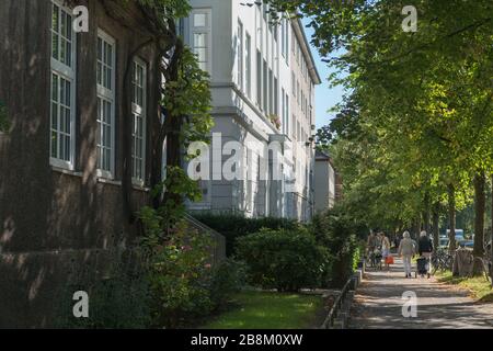 Esmarch Strasse, upper residential quarter in Kiel, capital city of Schleswig-Holstein, North Germany, Central Europe Stock Photo