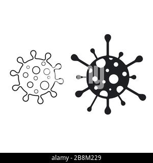 Illustration of Coronavirus COVID-19 icon Stock Vector