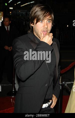 Jared Leto at the World Premiere of 'Alexander' held at Mann Grauman's Chinese Theater in Hollywood, CA. The event took place on Tuesday, November 16, 2004. Photo by: SBM / PictureLux - File Reference # 33984-10932SBMPLX Stock Photo