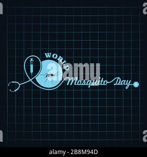 World Mosquito Day Design With Elegant Background stock vector Stock Vector