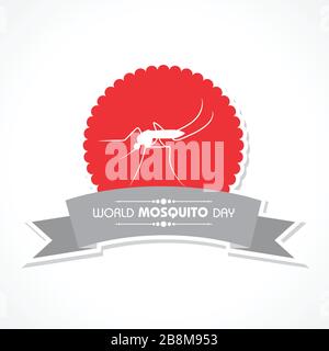 World Mosquito Day Design With Elegant Background stock vector Stock Vector