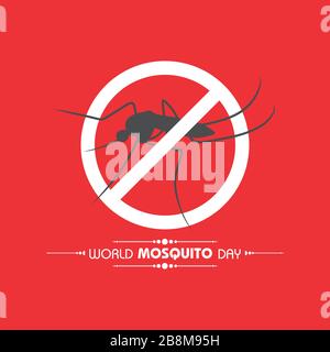 World Mosquito Day Design With Elegant Background stock vector Stock Vector