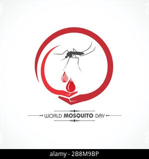 World Mosquito Day Design With Elegant Background stock vector Stock Vector