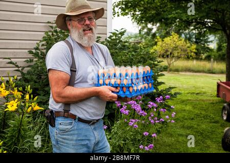 Middle Aged male farmer Stock Photo