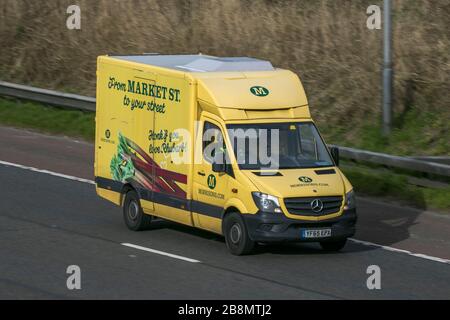 Morrisons supermarket grocery delivery store vehicle Stock Photo