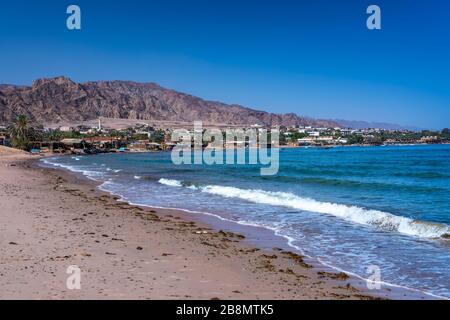 A sandy beach near Nuweiba, Sinai, Egypt. Stock Photo