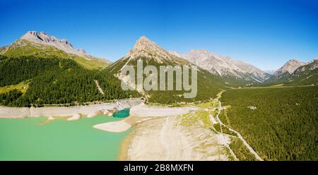 Dams of Cancano and San Giacomo - Valdidentro - Valtellina (IT) Stock Photo