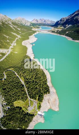 Dams of Cancano and San Giacomo - Valtellina (IT) Stock Photo