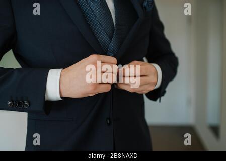 Businessman preparing for business. Meeting with clients Stock Photo