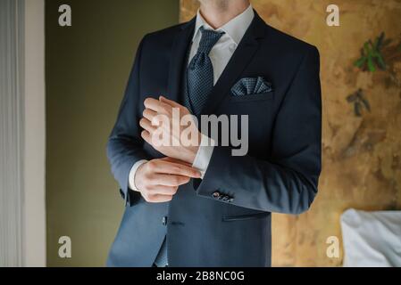 Businessman preparing for business. Meeting with clients Stock Photo