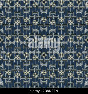 Chinese geometric background seamless pattern vector. Stock Vector