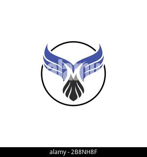 Abstract bird logo, initial letter M graphic logo concept template, elegant business logo. Stock Vector