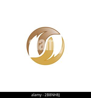 Coffee Bean Logo Creative Design, on white background. Stock Vector
