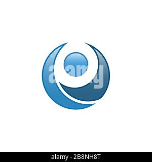 People logo concept, circle design on white background. Stock Vector