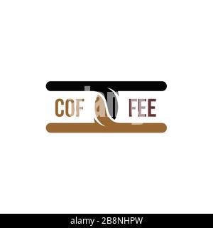 coffee product labels, coffee bean logo concept, on white background. Stock Vector