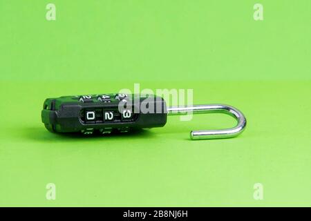 combination lock with the figures of the year Stock Photo
