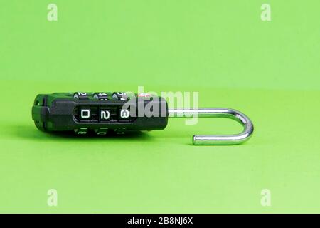 combination lock with the figures of the year Stock Photo