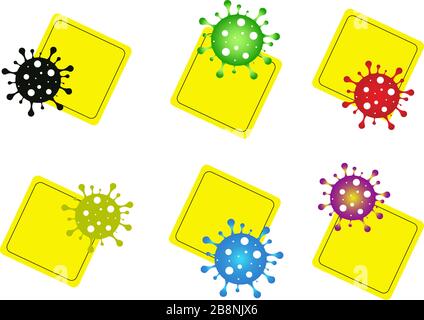 Coronavirus Icon. No Infection and Stop Coronavirus Concepts. Stock Vector
