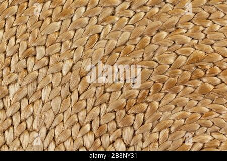 Close-up of woven jute napkin. Background for interior printing. Zero waste, eco-friendly, no plastic, plastic free, environmental conservation, susta Stock Photo