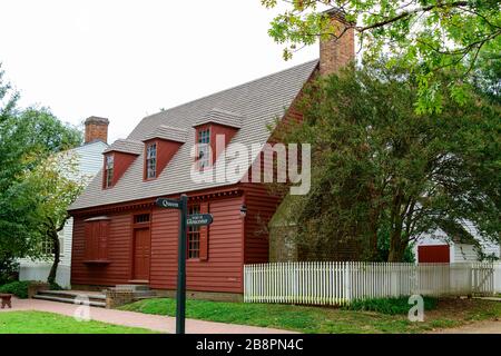 Davidson apothecary shop in Colonial Williamsburg. Stock Photo