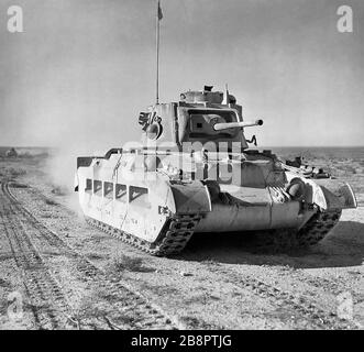 A Matilda II tank of the 7th Royal Tank Regiment in the Western Desert, 19 December 1940. Stock Photo