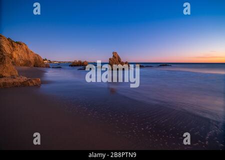 Colorful Sunset in California at El Matador Beach State Park