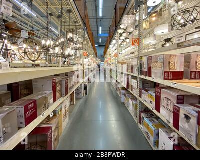 The Home Depot Store Department Section Aisles In San Diego, California,  USA. The Home Depot Is The Largest Home Improvement Retailer And  Construction Service In The US. March, 15h, 2020 Stock Photo