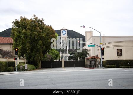 Warner Bros water tower on the studio lot in Burbank California Stock ...