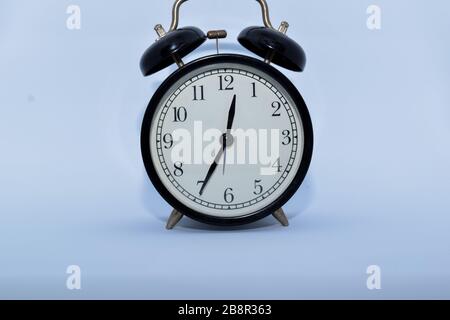 Close up a clock Face isolated on white background Stock Photo