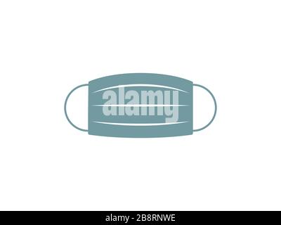 Medical mask, patient icon. Vector illustration, flat design. Stock Vector