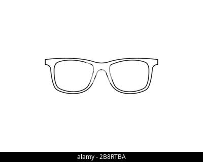 Eyeglasses, glasses icon. Vector illustration, flat design. Stock Vector