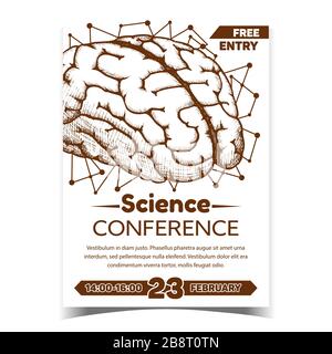 Anatomical Science Conference Promo Poster Vector Stock Vector