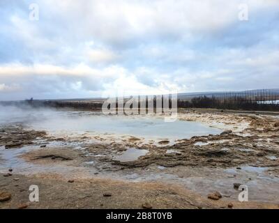 one of many geysers in Iceland Stock Photo