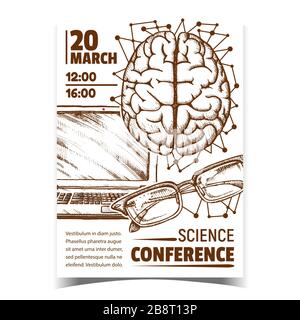 Medicine Science Conference Promo Poster Vector Stock Vector