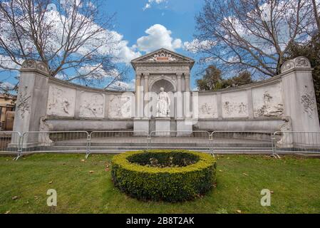 VIENNA, AUSTRIA. Monument to the famous poet and playwright Franz Grillparzer in the park Volksgarten Stock Photo