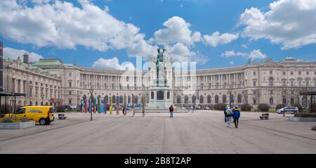 Vienna, Austria. Neue Burg Museum complex part of the imperial Palace Hofburg in the center of Wien. Stock Photo