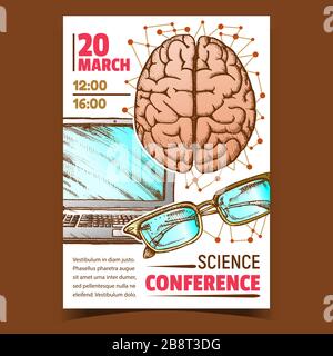 Medicine Science Conference Promo Poster Vector Stock Vector