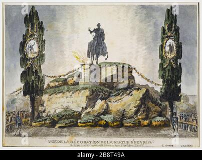 Médaille rétablissement statue équestre Henry IV 1817 (bronze Andrieu)
