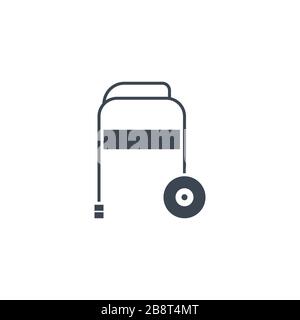 Walker related vector glyph icon. Stock Vector