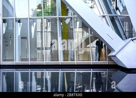 The interior of the Louis Vuitton Foundation building Stock Photo