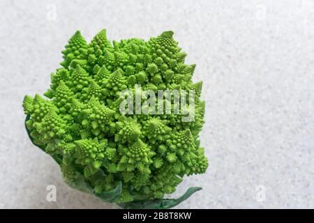 cabbage Romanesco broccoli , or Roman cauliflower, Stock Photo
