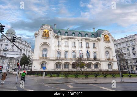 Vienna, Austria. The French embassy Art Noveau building designed by Georges Chedanne, built in 1904 Stock Photo