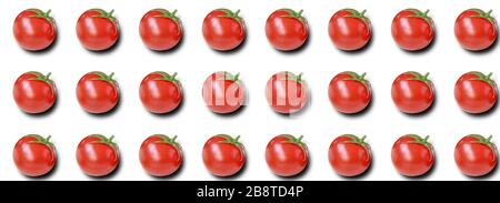 flat lay of beautiful trendy seamless pattern cherry tomato Stock Photo
